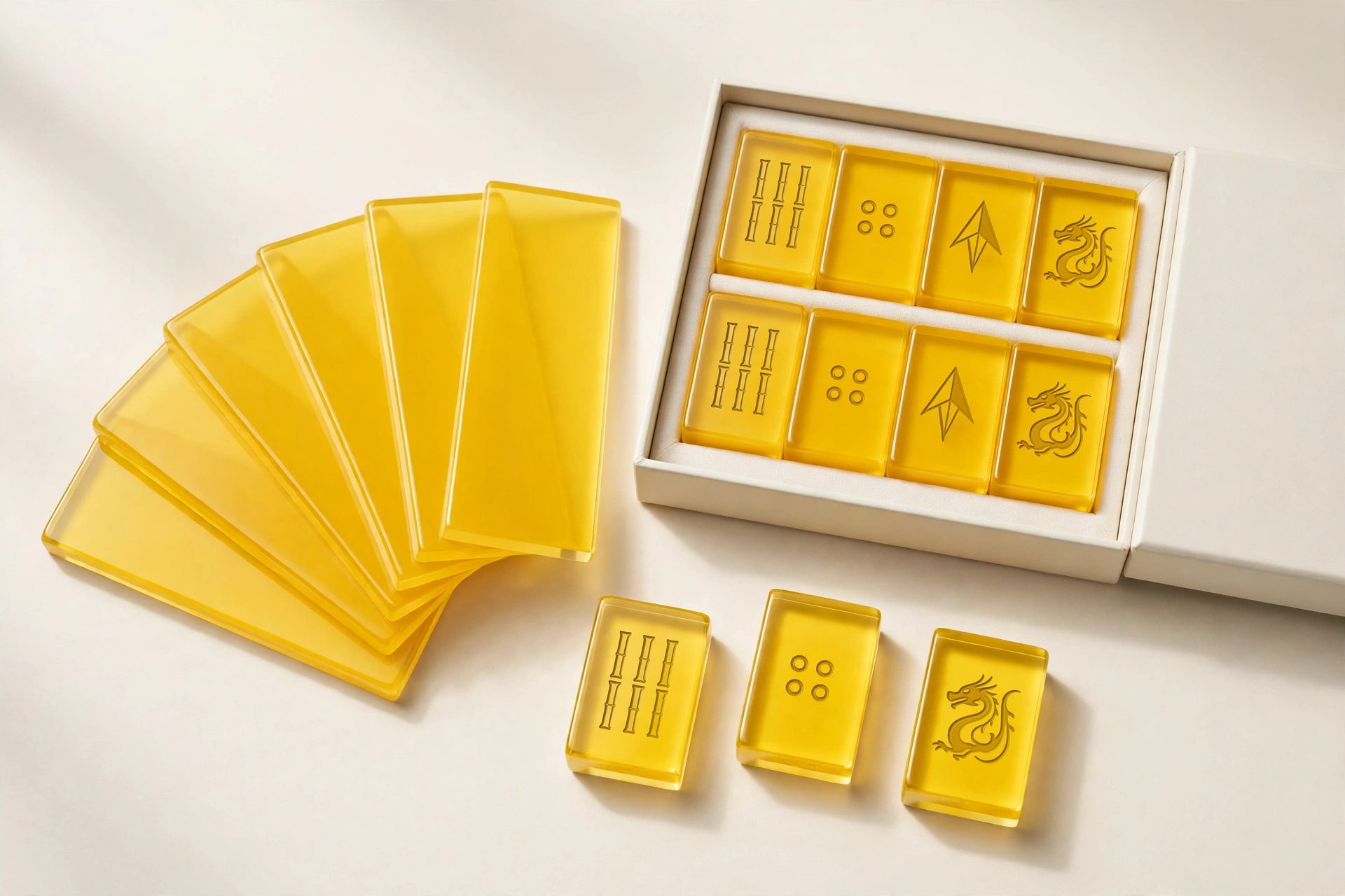 The Mahjong Line Minimal — Canary Yellow - product illustration